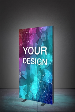LED Lightbox Display Black 100x200 cm