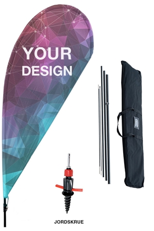 Beachflagga Drop – komplett paket