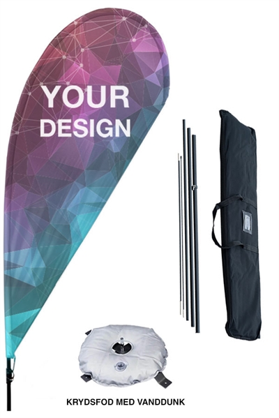 Beachflagga Drop – komplett paket