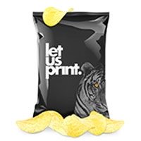 Chips i påsar med logotyp