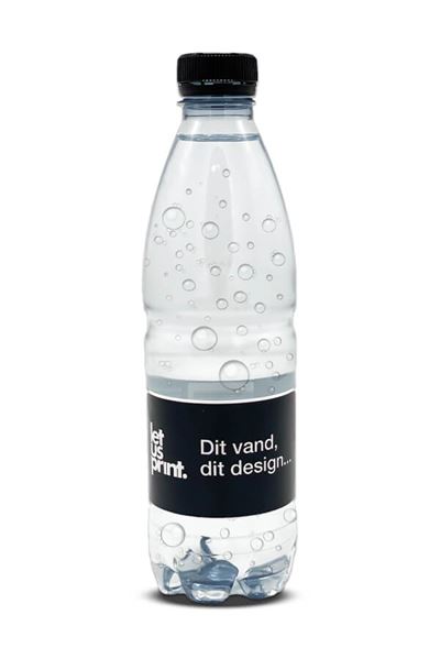 Logovatten med kolsyra - 50 cl - 100% återvunnen plast.