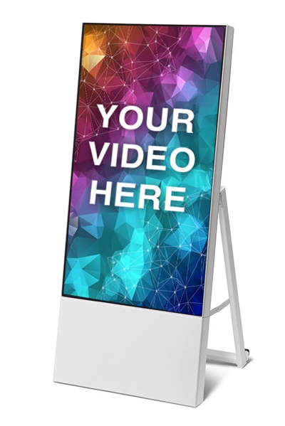 Smart Line Digital A-Board med 43" Samsung-skärm – Vit